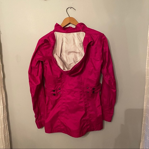 Eddie Bauer Rain Jacket Pockets Hooded Bright - Picture 6 of 8